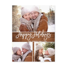 Retro Christmas Rustic 3 FOTO Grußurlaub