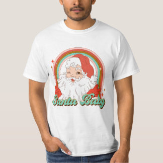 Retro Christmas Santa Baby Groovy Weihnachts Vinta T-Shirt