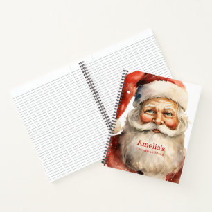 Retro Christmas Santa Claus Notizbuch