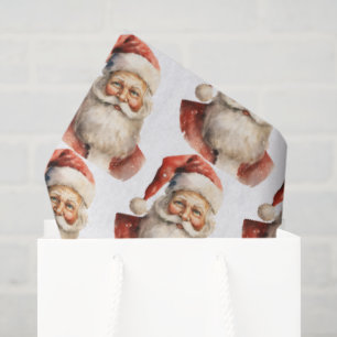 Retro Christmas Santa Claus Pattern Seidenpapier