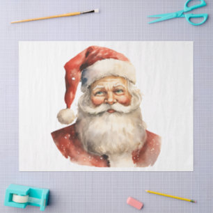 Retro Christmas Santa Claus Seidenpapier