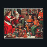 Retro Christmas Santa Horror Postkarte<br><div class="desc">Ein Weihnachtsgeschenk im Retro-Stil,  der von der KI kreiert wurde</div>