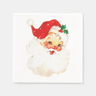 Retro Christmas Santa Serviette