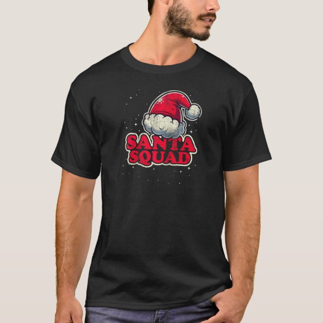 Retro Christmas Santa Squad Family Matching Xmas P T-Shirt (Vorderseite)