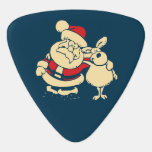 Retro Christmas Santa und sein Reindeer Buddy Plektrum<br><div class="desc">Feierliche Weihnachten Weihnachten im Retro-Stil gemacht. Der Weihnachtsmann und einer seiner geliebten Rentiere,  ihre Arme um einander herum in einer freundlichen Pose.</div>