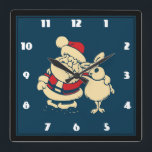 Retro Christmas Santa und sein Reindeer Buddy Quadratische Wanduhr<br><div class="desc">Feierliche Weihnachten Weihnachten im Retro-Stil gemacht. Der Weihnachtsmann und einer seiner geliebten Rentiere,  ihre Arme um einander herum in einer freundlichen Pose.</div>