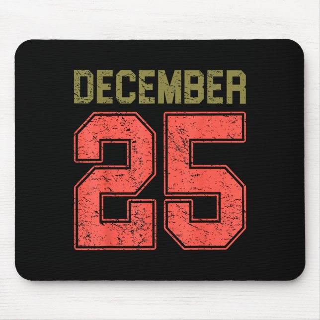 Retro Christmas Shirts Men Women December 25 Xmas  Mousepad (Vorne)