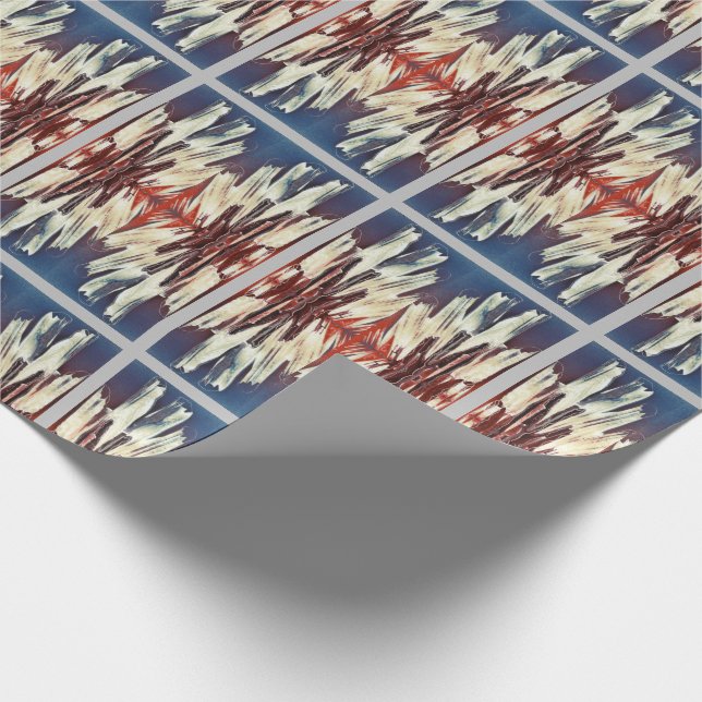 Retro Christmas Snowflake Sweater Geschenkpapier (Ecke)