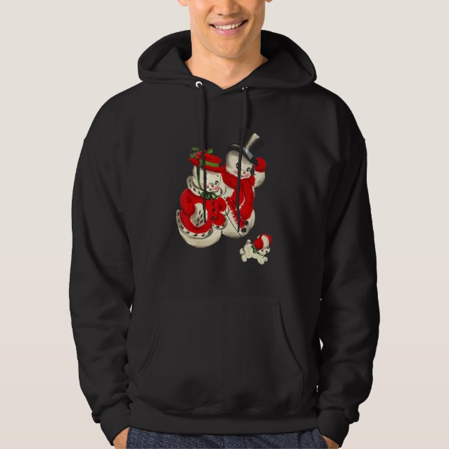 Retro Christmas Snowman Classic Snowman Merry Xmas Hoodie (Vorderseite)