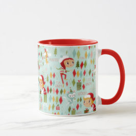 Retro Christmas Spaß Kaffee / Teegenuss Tasse