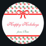 Retro Christmas Star Vintag Holiday Sticker<br><div class="desc">Retro Weihnachts-Star Vintag-Feiertagsticker. Fügen Sie Ihren eigenen benutzerdefinierten Text hinzu oder verließ Sie leer.</div>