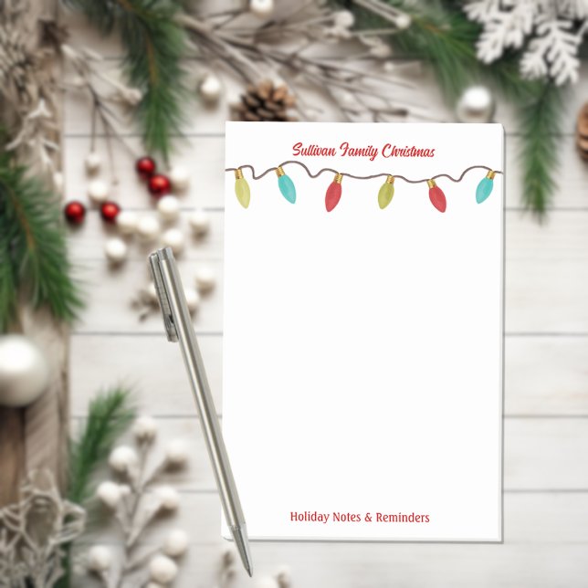 Retro Christmas String Lights Custom Post-it Klebezettel (Von Creator hochgeladen)