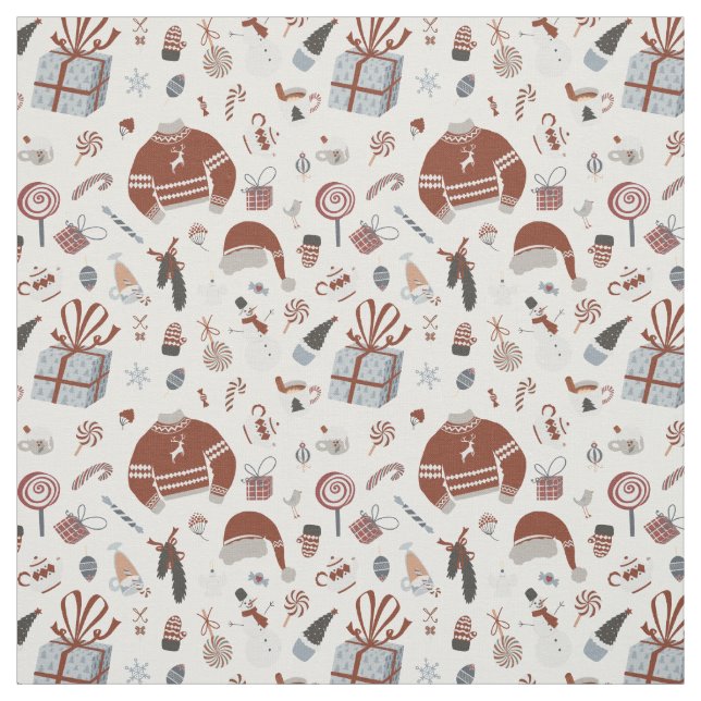 Retro Christmas Sweater Muster Stoff (Muster)