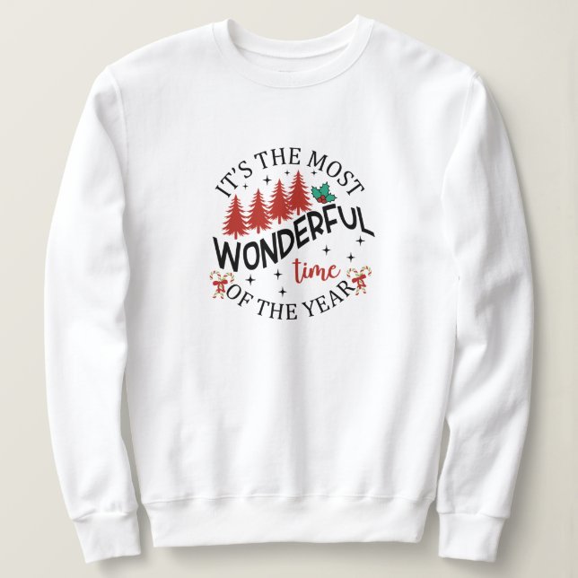 Retro Christmas Sweatshirt - Personalisierter Urla (Design vorne)