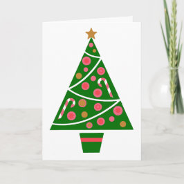 Retro Christmas Tree Feiertagskarte