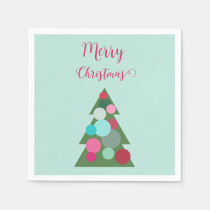 Retro Christmas Tree Napkins Serviette
