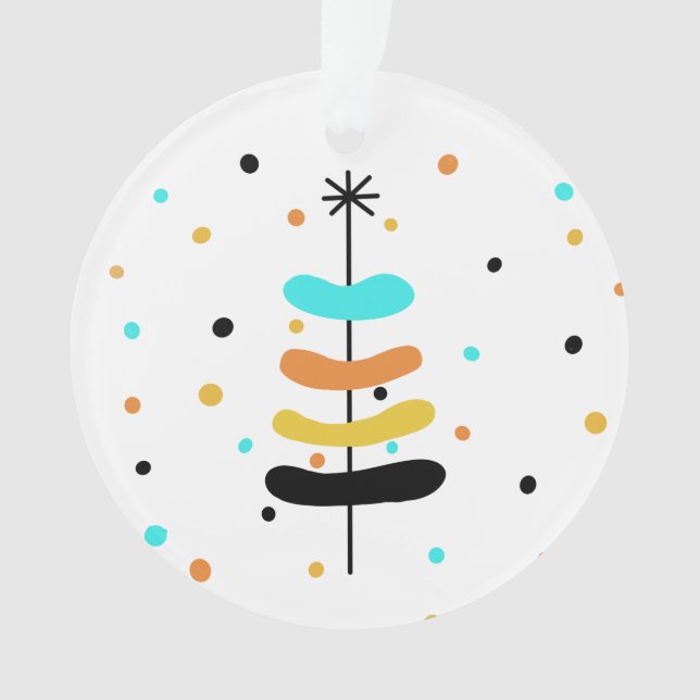 Retro Christmas Tree Ornament (Vorderseite)