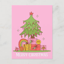 Retro Christmas Tree PInk