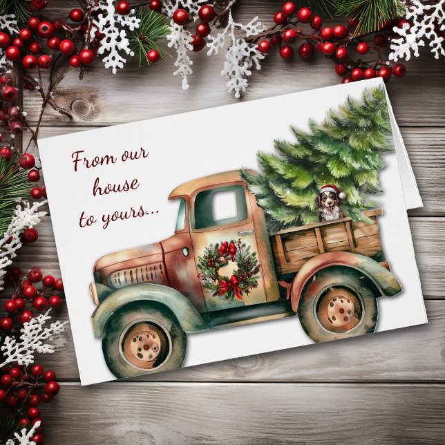 Retro Christmas Truck Australian Shepherd Dog (Von Creator hochgeladen)