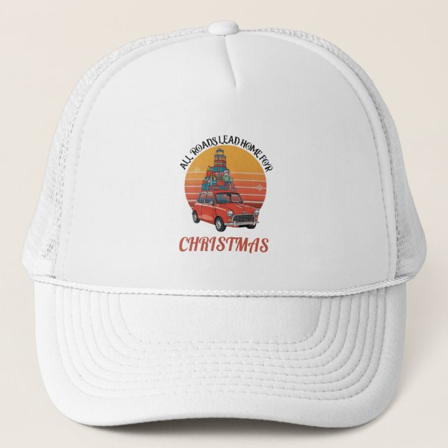 Retro Christmas Truckerkappe (Vorderseite)