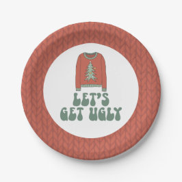 Retro Christmas Ugly Sweater Party Paper Teller