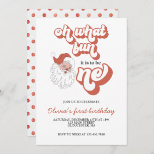 Retro Christmas Weihnachten Einladung zum ersten G