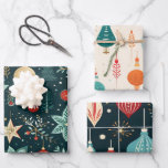 Retro Christmas Wrap, Weihnachtsumschlag, Retro Geschenkpapier Set<br><div class="desc">Cool Retro Weihnachten Umschlag. Set 3.</div>