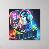 Retro Chunky Sardine Gamer Deep Sea Vibes Kunst