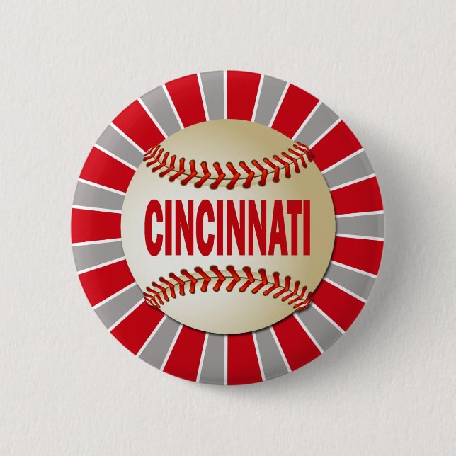 RETRO CINCINNATI-BASEBALL BUTTON (Vorderseite)