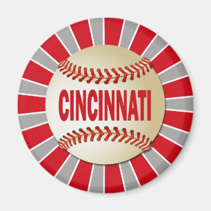 RETRO CINCINNATI-BASEBALL MAGNET