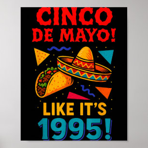 Retro Cinco de Mayo mexikanische Party Poster