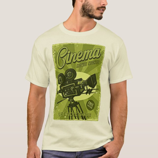 Retro Cinema: Filmabende T - Shirt (Vorderseite)