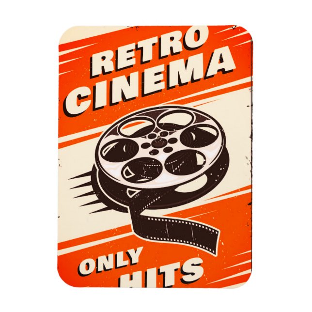''Retro CINEMA'' Flexible Magnet (Vertikal)