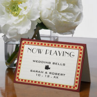 Retro Cinema Theater Marquee Sign Wedding
