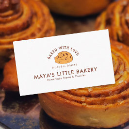 Retro Cinnamon Roll Logo Bakery Pastry Chef Visitenkarte