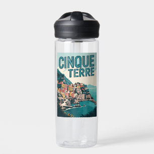 Retro Cinque Terre Wandern Trinkflasche