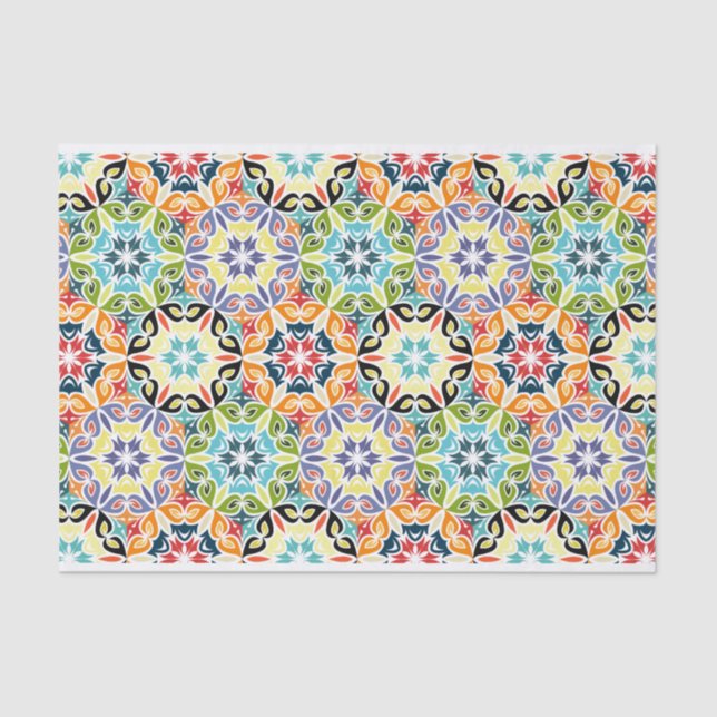 Retro Circles Abstrakte Muster Decoupage Seidenpapier (Vorderseite)