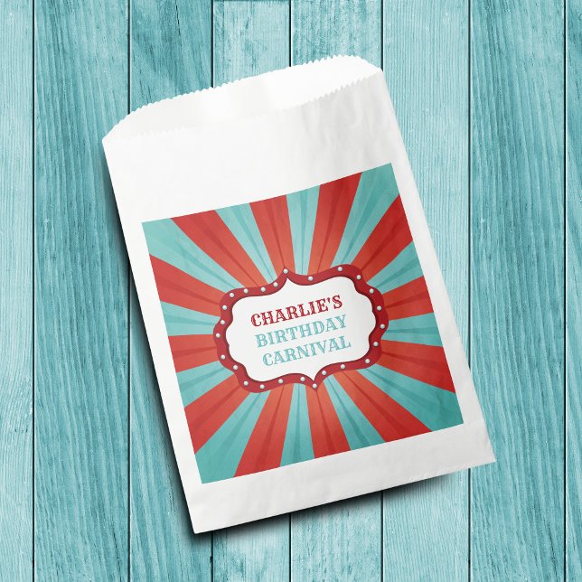 Retro Circus Karneval Geburtstagsparty Geschenktütchen (Von Creator hochgeladen)