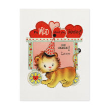 Retro-Circus lion Valentine des Kindes