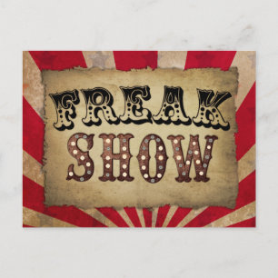 Retro Circus Poster Freak Show Postkarte