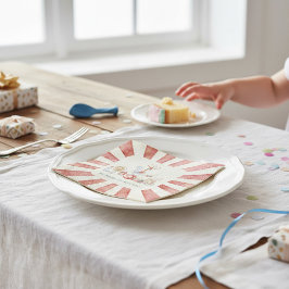 Retro Circus Theme Birthday Paper Napkins Serviette