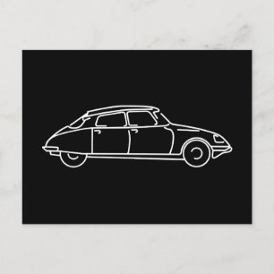 Retro Citroen DS 19 der Haifisch T-Shirt Postkarte