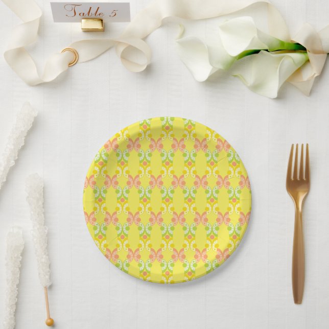 Retro Citrus 7" Teller (Hochzeit)