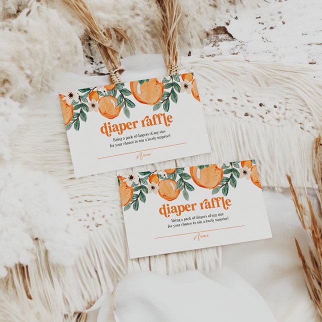 Retro Citrus Babydusche Windelwaschkarte Begleitkarte (Von Creator hochgeladen)