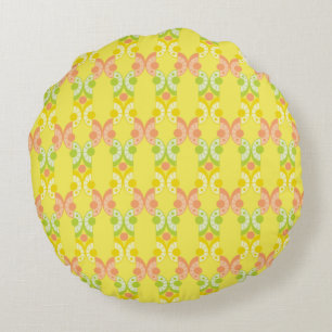 Retro Citrus Round Throw Kissen