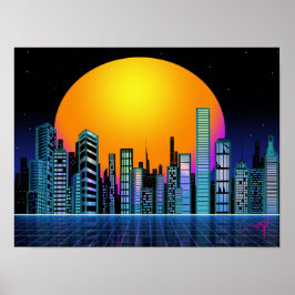 Retro-City-1-Poster Poster