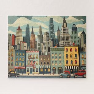 Retro City Street Art Puzzle