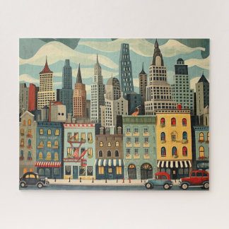 Retro City Street Art Puzzle