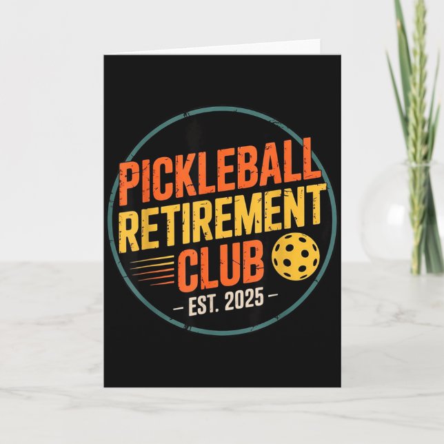 Retro Ckleball Retirement Club Apparel Retro Vinta Karte (Vorderseite)