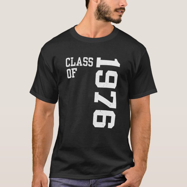 Retro Class of 1976 Senior High School Reunion Vin T-Shirt (Vorderseite)